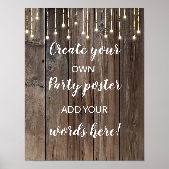 ljus-mallen gör din egen Poster (Framsidan)