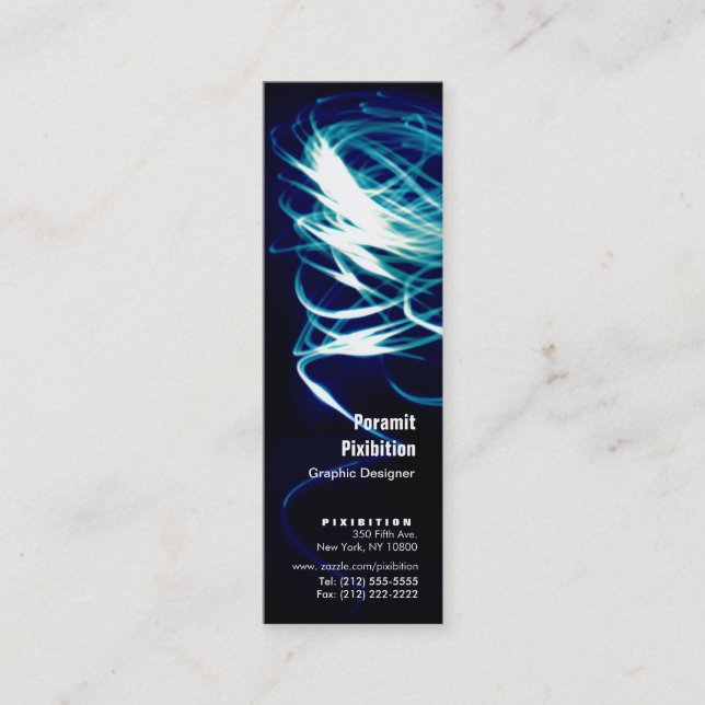 Ljus målningblåttvisitkort mini visitkort (Framsida)