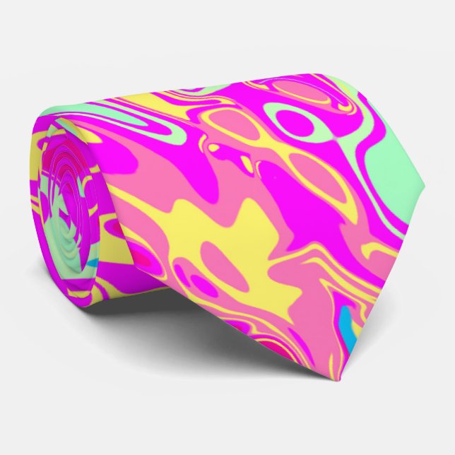Ljus Marbleized färgabstraktdesign på Tie Slips (Rullad)