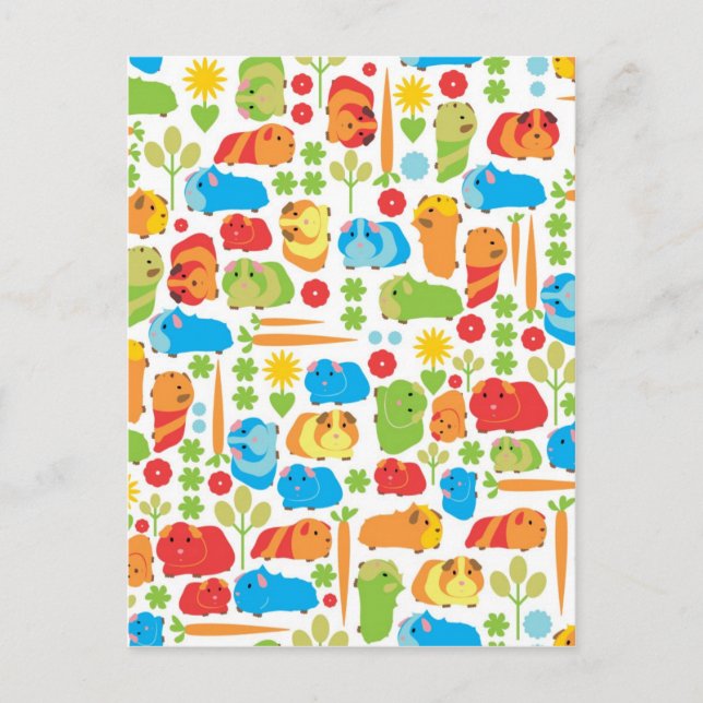 Ljus marsvinspatch vykort (Framsida)