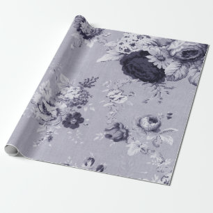 Ljus Mauve Lila Vintage Blommigt Presentpapper