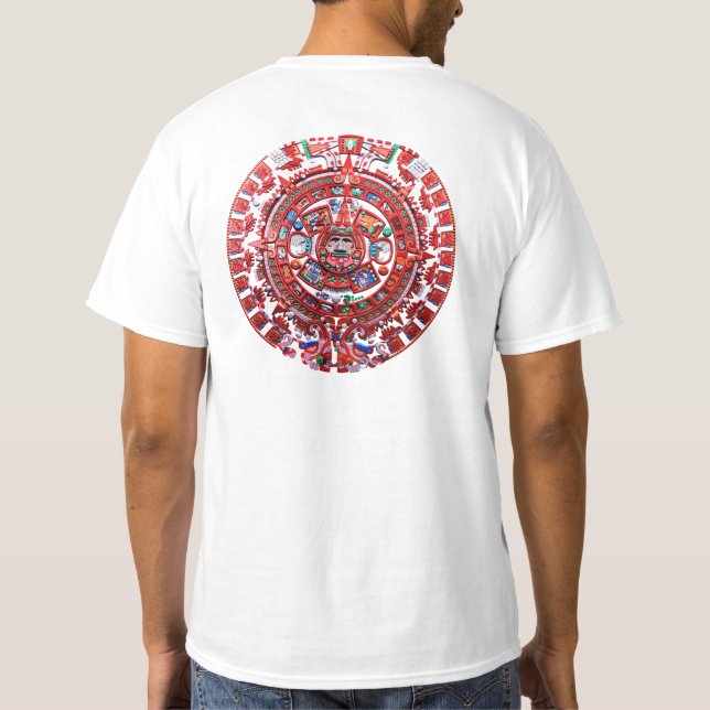 Ljus Mayan kalender T-shirt (Baksida)