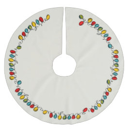 Ljus med färgstark vattenfärgad julsträng julgransmatta borstad polyester