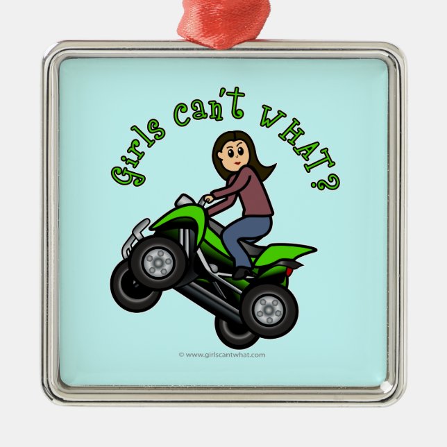 Ljus med fyra hjul julgransprydnad metall (Framsidan)