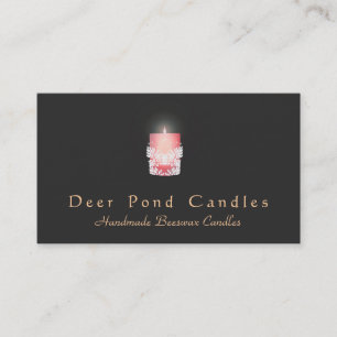 Ljus med glödande Flame Candleshop Visitkort