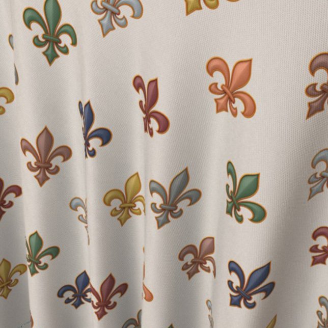 Ljus med jordnära skog och Fleur-de-lis-design  Tyg (Skapare uppladdad)