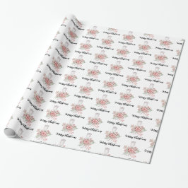 Ljus med Papper radbrytning av poinsettia Presentpapper