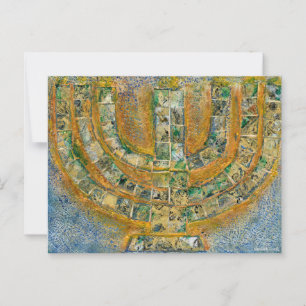 Ljus Menorah Vykort