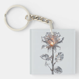 Ljus metallisk silverros