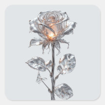 Ljus metallisk silverros