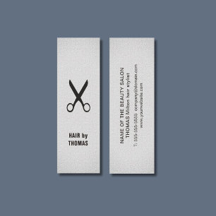 Ljus Minimalist elegant struktur - grå Mini Visitkort
