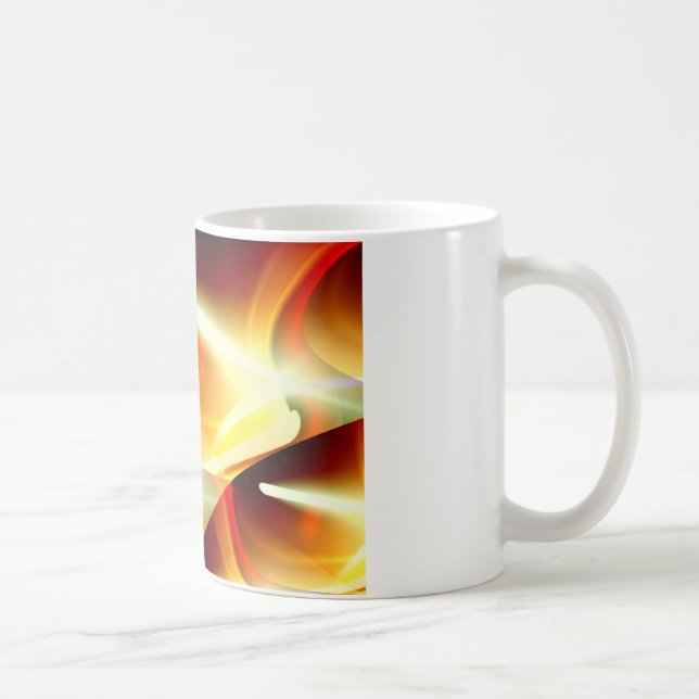 Ljus - Modern Abstrakt Sci-Fi Kaffemugg (Höger)