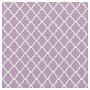 Ljus modern Monogram - purpurfärgat Quatrefoil Tyg