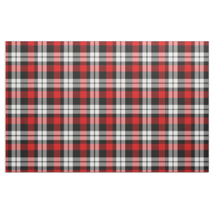 Ljus Mörk Red Black White Tartan Squares Mönster Tyg