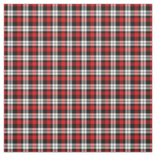 Ljus Mörk Red Black White Tartan Squares Mönster Tyg