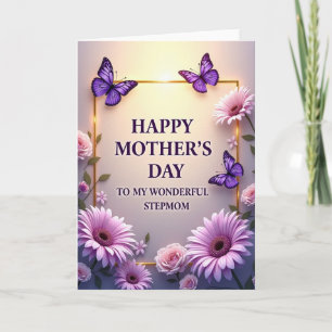 Ljus Mors dag Stepmamma-kort Kort