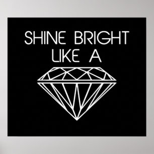 Ljus något liknande för sken en diamant poster
