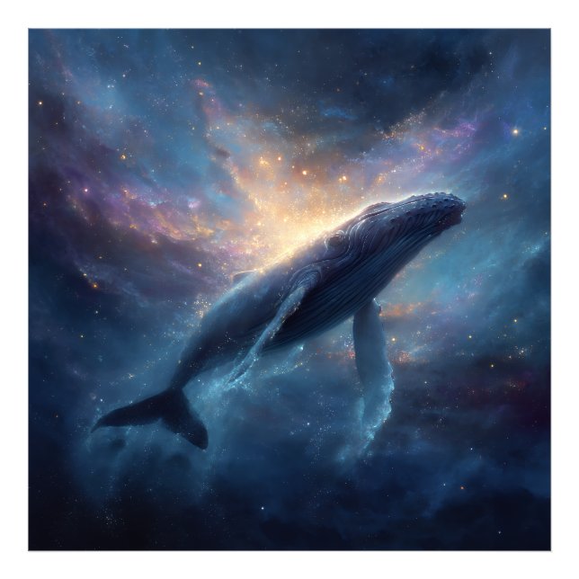 Ljus Nebula Puckelrygg Fototryck (Framsidan)