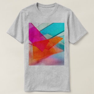 Ljus neon modern geometrisk glaspaneler t shirt