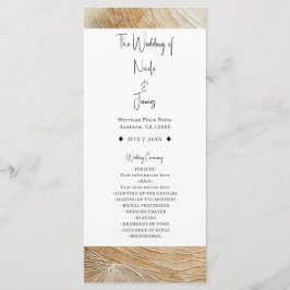 Ljus Neutral Naturlig Element Bohemian Boho Bröllo Program