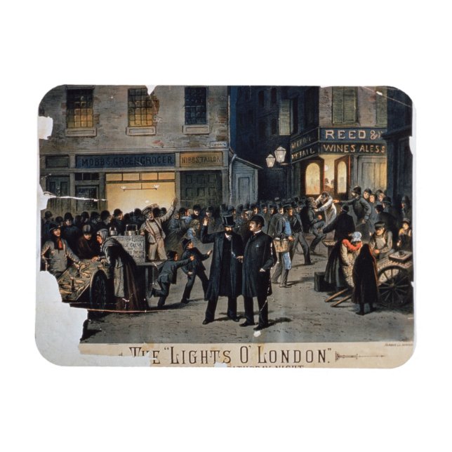 "Ljus O' London" (färg litho) Magnet (Horisontell)