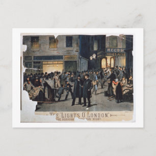 "Ljus O' London" (färg litho) Vykort