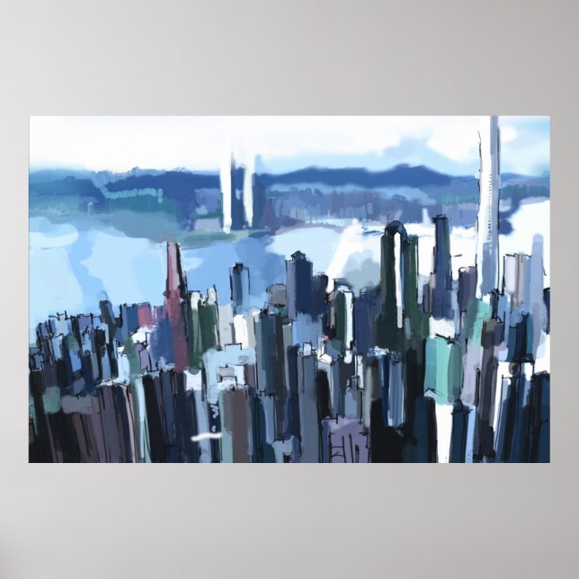 Ljus och blå poster (Framsidan)