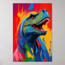 Ljus och brant T-Rex Illustration Digital Art