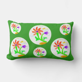 Ljus och Cheerful Flower - 2 bakgrunder - Lumbarkudde