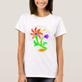 Ljus och Cheerful Flower T Shirt