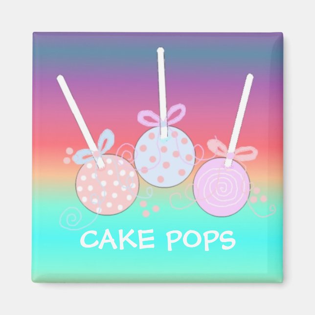 Ljus och Cheery Cake Pops Magnet (Framsidan)