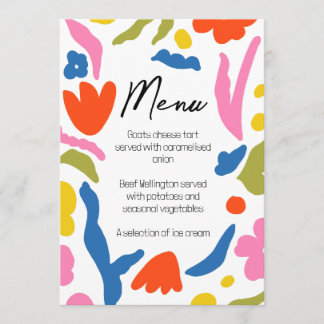 Ljus och djärv blomsterabstrakt Färgrik meny