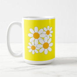 Ljus och djärv tusenskönastill illustration kaffemugg