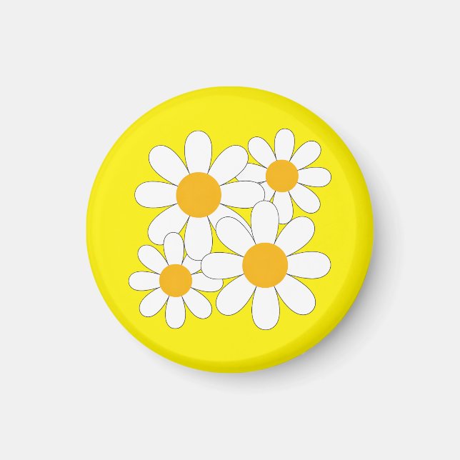 Ljus och djärv tusenskönastill illustration magnet (Framsidan)