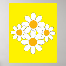Ljus och djärv tusenskönastill illustration poster
