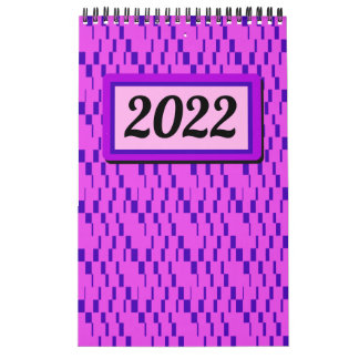 Ljus och färgfull Retro-grafik-kalender Kalender