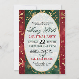 Ljus och färgglad julfestinbjudan inbjudningar
