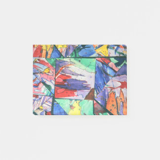 Ljus och färglös, färgfläckad Papper kollage, Tri Post-it Block