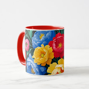 Ljus och färgrika rosor mugg
