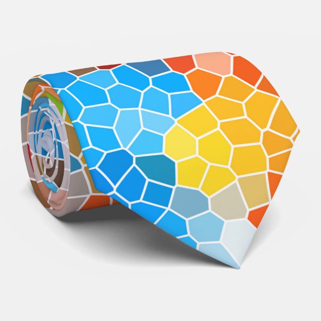 Ljus och färgstark slips (Rullad)