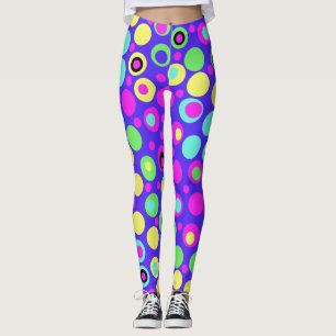 Ljus- och färgstarka polkutolar leggings