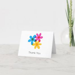 Ljus- och feta Hippie Flowers Vår bröllop Tack Kort