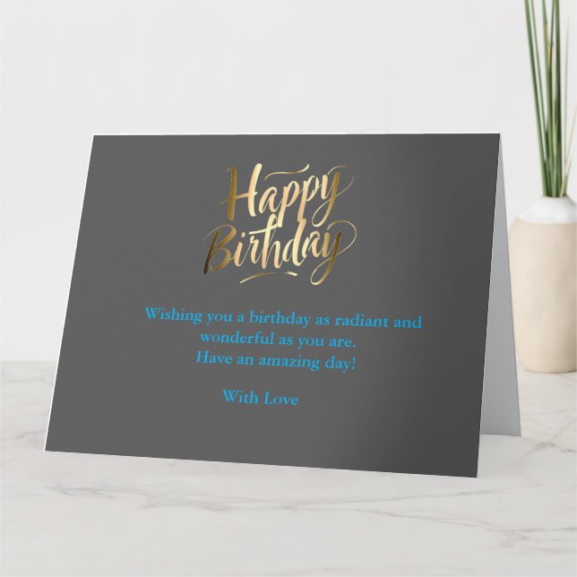 Ljus och glad födelsedag kort (Framsida)