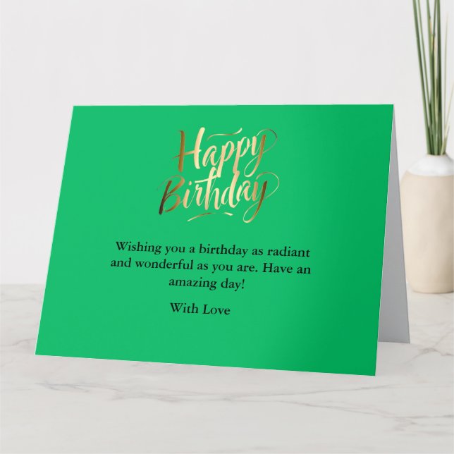 Ljus och glad födelsedag kort (Framsida)