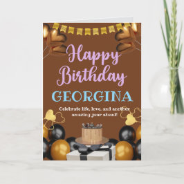 Ljus och glad födelsedagskort kort