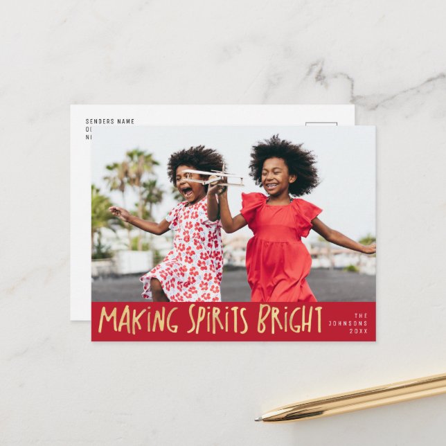 ljus och glad jul foton julkort vykort (Fram/Back In Situ)