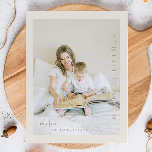 Ljus och luftig familje-neutral julfotografi helg vykort