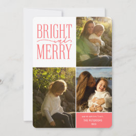 Ljus och merry Modern Minimal jul-foto Julkort