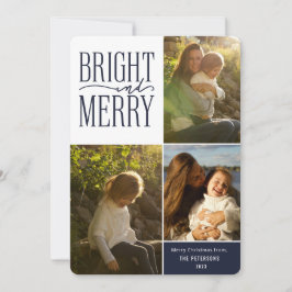 Ljus och merry Modern Minimal jul-foto Julkort