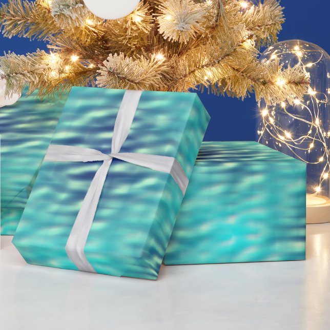 Ljus och Mörk Bassäng Vatten Mönster Presentpapper (Helgdagar)